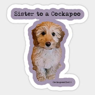 Cockapoo Dog Sister Sticker